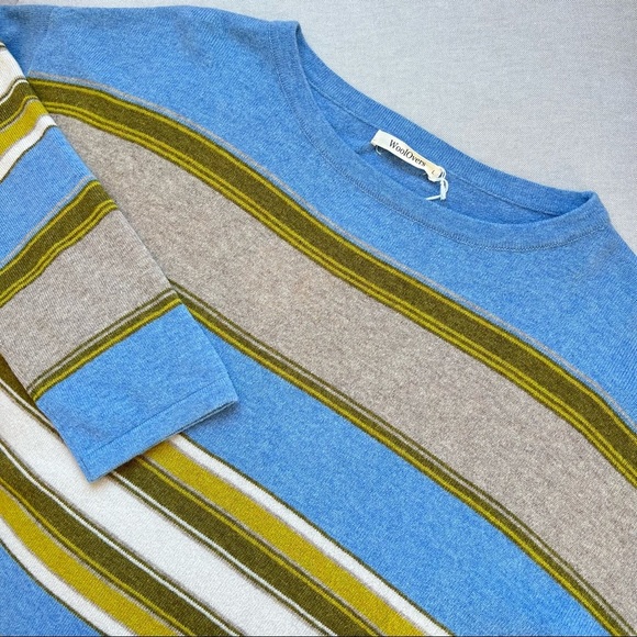 NWT Woolovers Multi Stripe Merino Wool Sweater - Picture 6 of 9